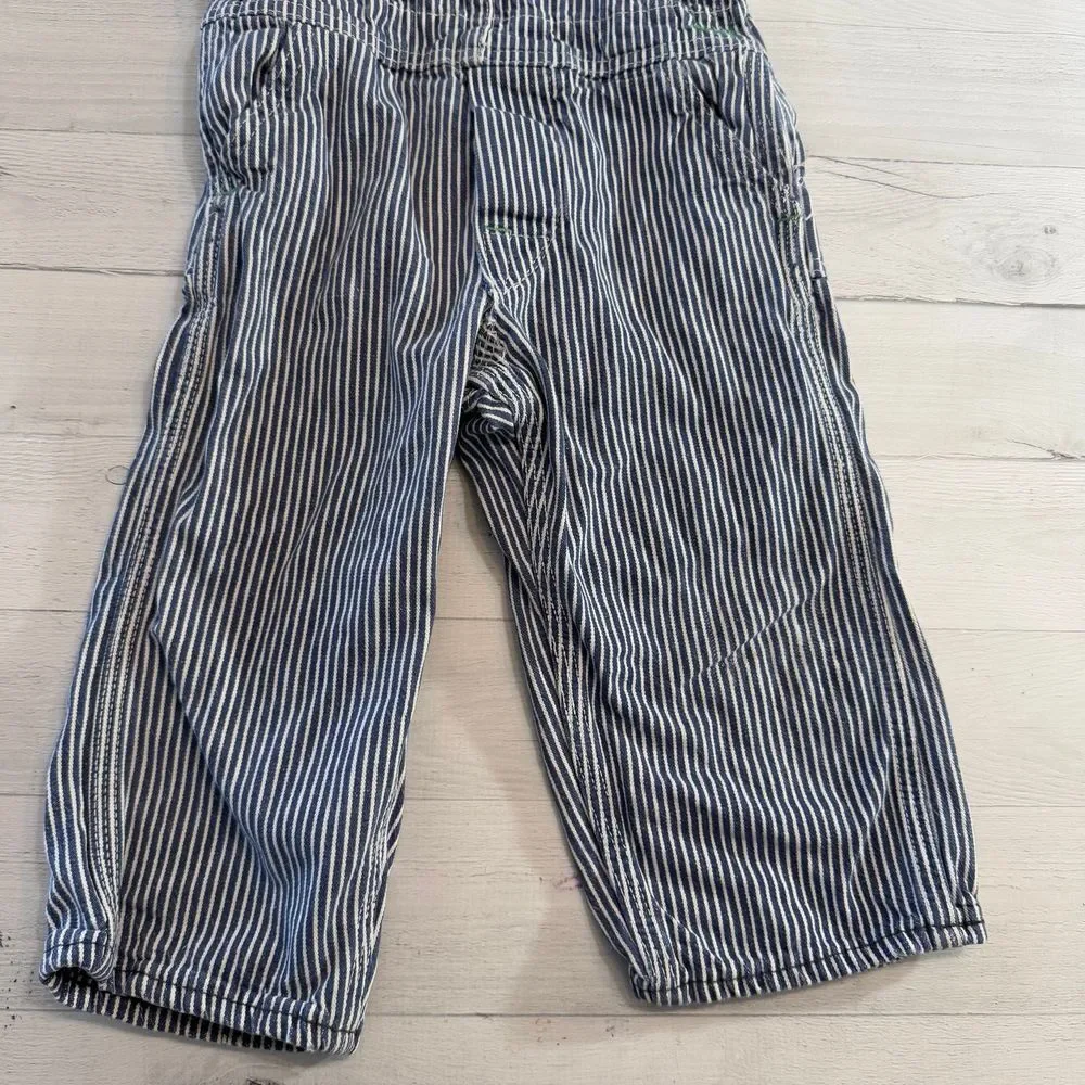 OshKosh‎ B'Gosh vintage railroad stripe toddler overalls
